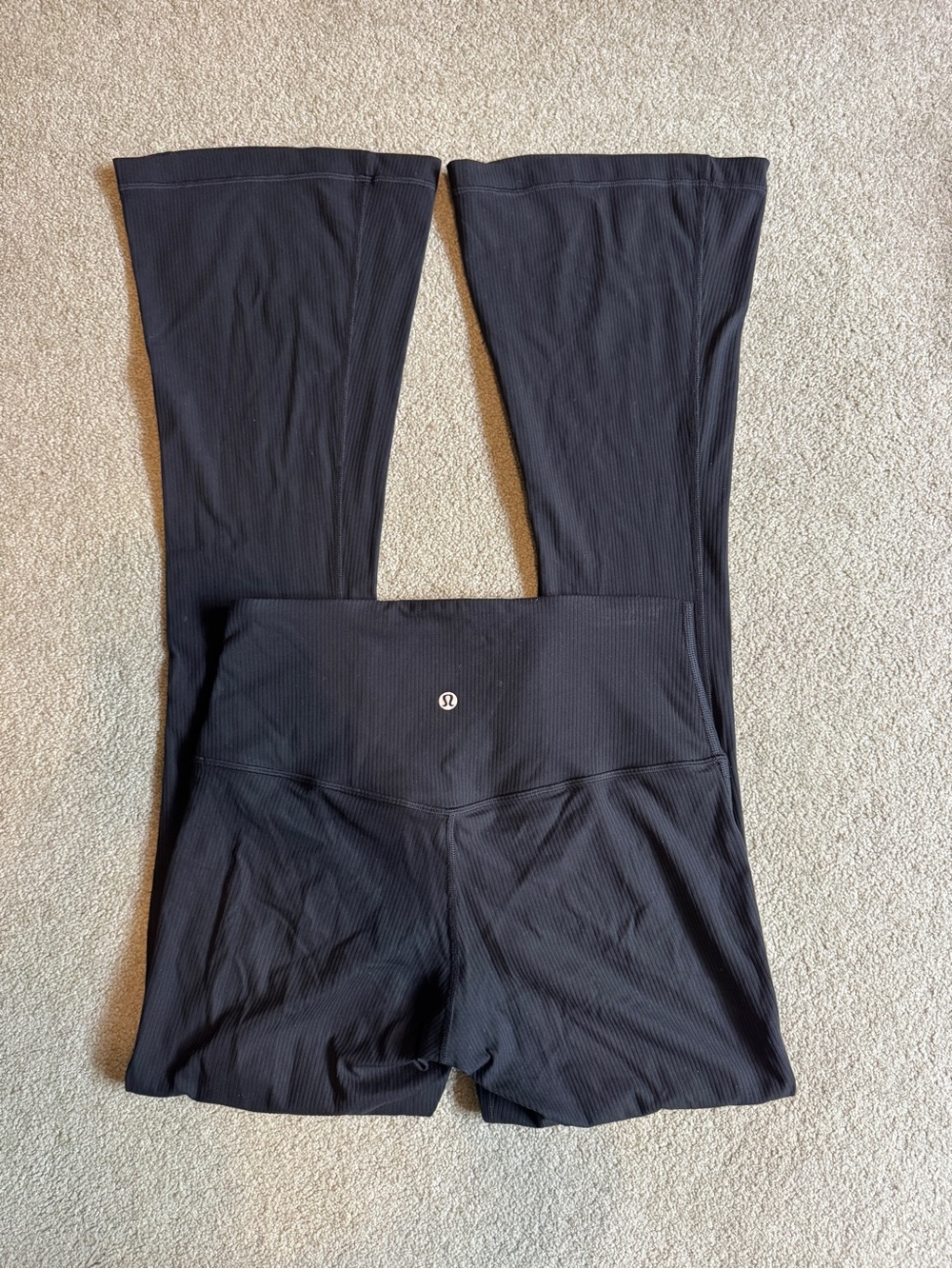 lululemon Align High-Rise Mini-Flare Pant, Women’s Size 8, 32”, Ribbed, Black